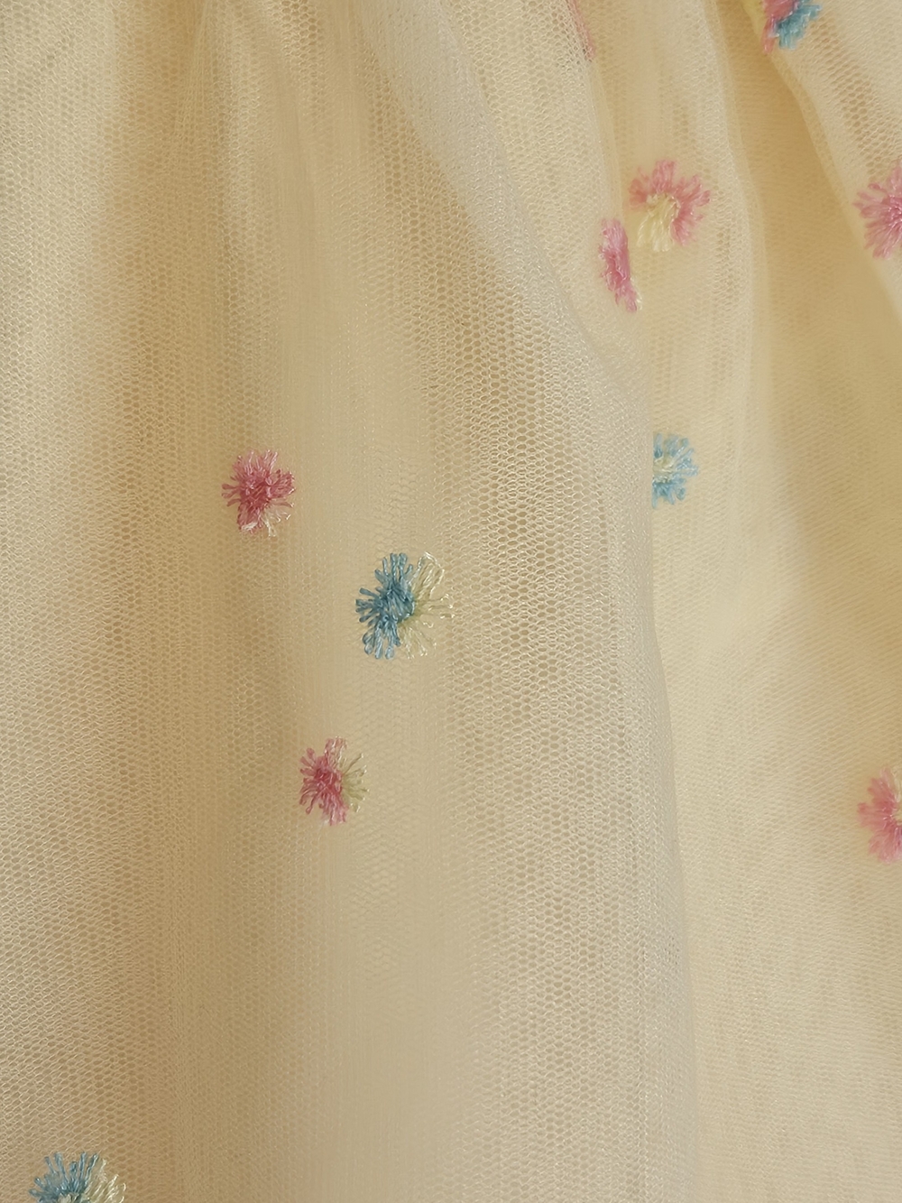 Jordache Denim & Tulle Jumper Dress Toddler Girls Size 3T Floral Embroidered - Picture 7 of 9